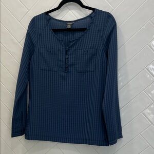 Eddie Bauer Blue Striped Blouse